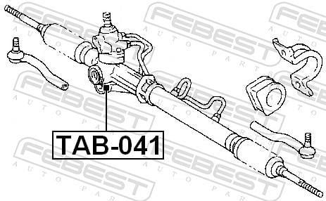 Suspension, crémaillère de direction FEBEST TAB-041