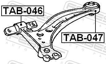 Suspensão, braço oscilante FEBEST ref. TAB-047