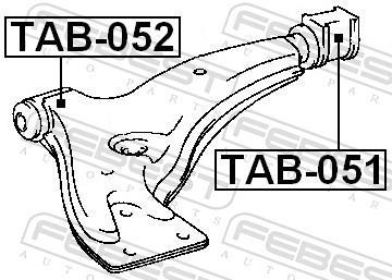 Suspensão, braço oscilante FEBEST ref. TAB-051