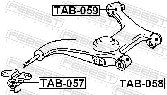 Suspensão, braço oscilante FEBEST ref. TAB-057