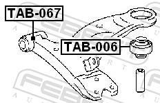 Silent bloc de suspension FEBEST ref. TAB-067