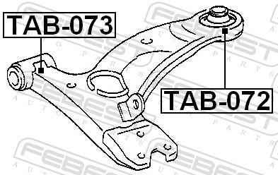 Suspensão, braço oscilante FEBEST ref. TAB-073
