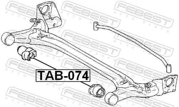 Silentblock del puente trasero FEBEST ref. TAB-074