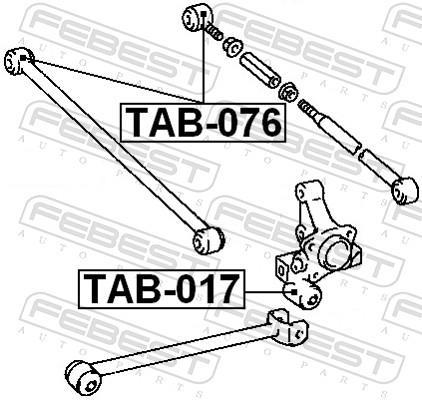 Suspensão, braço oscilante FEBEST ref. TAB-076