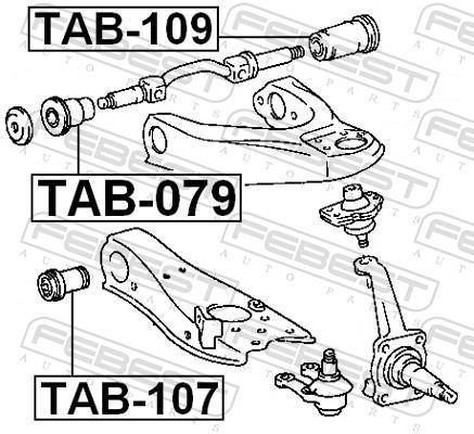 Suspensão, braço oscilante FEBEST ref. TAB-079