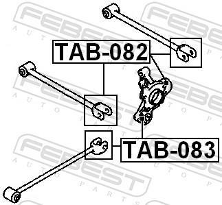 Silentblock de Suspensión FEBEST TAB-083