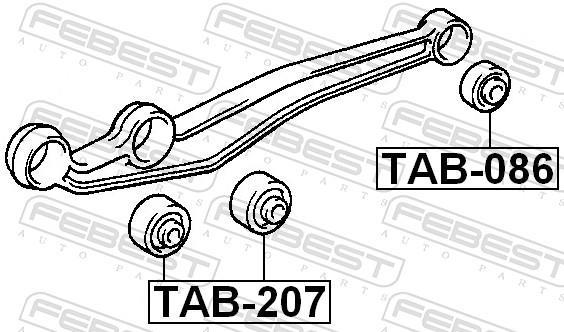 Suspensão, braço oscilante FEBEST ref. TAB-086