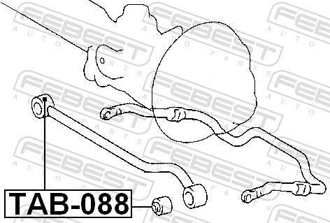 Silent bloc de suspension FEBEST TAB-088