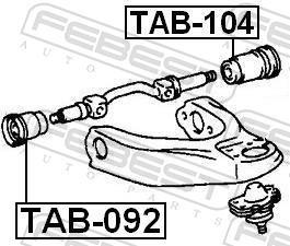 Suspensão, braço oscilante FEBEST ref. TAB-092