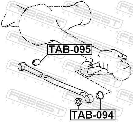 Suspensão, braço oscilante FEBEST ref. TAB-095