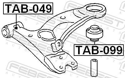 Suspensão, braço oscilante FEBEST ref. TAB-099