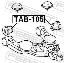 Silent bloc de suspension FEBEST TAB-105