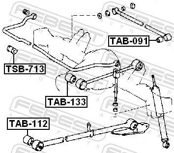 Suspensão, braço oscilante FEBEST ref. TAB-112