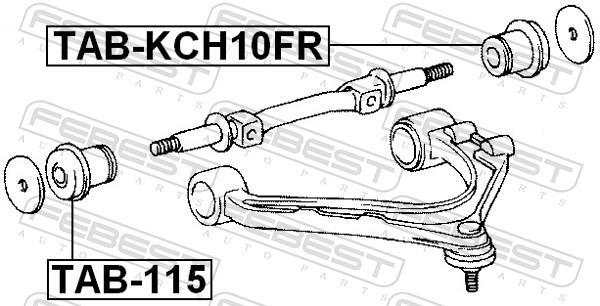 Suspensão, braço oscilante FEBEST ref. TAB-115
