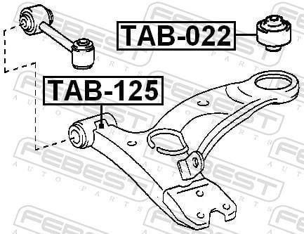 Suspensão, braço oscilante FEBEST ref. TAB-125