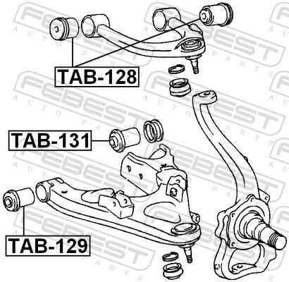Suspensão, braço oscilante FEBEST ref. TAB-128