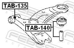 Suspensão, braço oscilante FEBEST ref. TAB-140