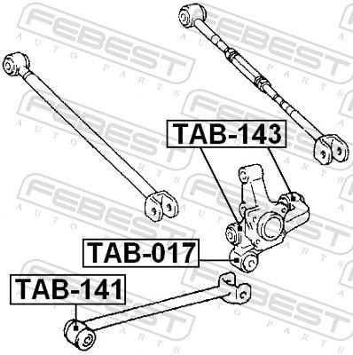 Suspensão, braço oscilante FEBEST ref. TAB-141