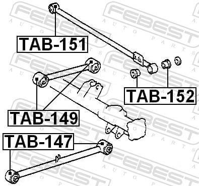 Suspensão, braço oscilante FEBEST ref. TAB-151