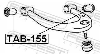 Silentblock de Suspensión FEBEST TAB-155