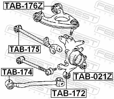Suspensão, braço oscilante FEBEST ref. TAB-174