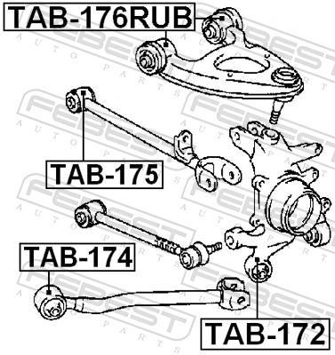 Suspensão, braço oscilante FEBEST ref. TAB-176RUB