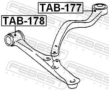 Suspensão, braço oscilante FEBEST ref. TAB-177