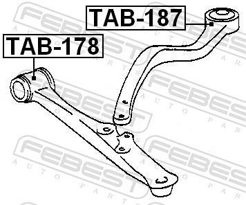 Suspensão, braço oscilante FEBEST ref. TAB-187