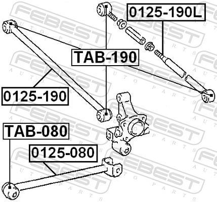 Suspensão, braço oscilante FEBEST ref. TAB-190