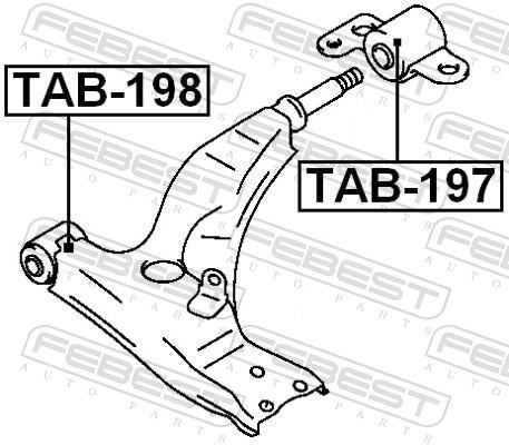 Suspensão, braço oscilante FEBEST ref. TAB-197