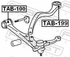 Silent bloc de suspension FEBEST TAB-199