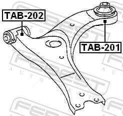 Suspensão, braço oscilante FEBEST ref. TAB-202