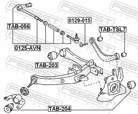 Suspensão, braço oscilante FEBEST ref. TAB-204