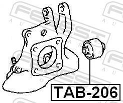 Silent bloc de suspension FEBEST TAB-206