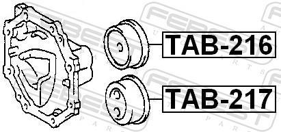 Silenciador, diferencial FEBEST ref. TAB-217