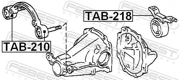 Silenciador, diferencial FEBEST ref. TAB-218