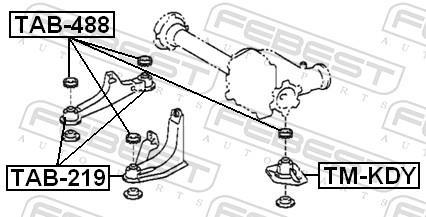 Suspension, Différentiel FEBEST TAB-219