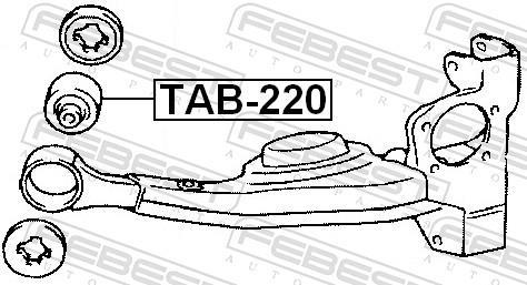 Silentblock del puente trasero FEBEST ref. TAB-220