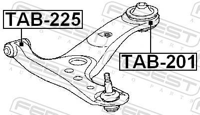Suspensão, braço oscilante FEBEST ref. TAB-225