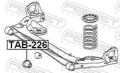 Silentblock del puente trasero FEBEST ref. TAB-226