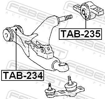 Suspensão, braço oscilante FEBEST ref. TAB-235