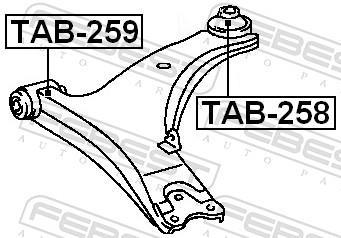 Suspensão, braço oscilante FEBEST ref. TAB-259