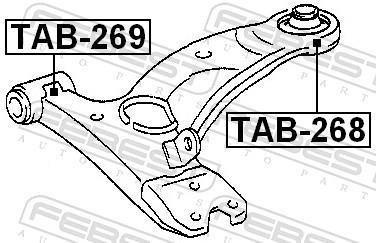 Suspensão, braço oscilante FEBEST ref. TAB-269