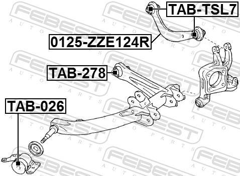 Suspensão, braço oscilante FEBEST ref. TAB-278