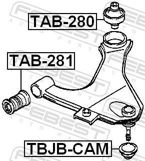 Suspensão, braço oscilante FEBEST ref. TAB-281