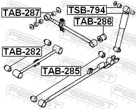 Suspensão, braço oscilante FEBEST ref. TAB-286