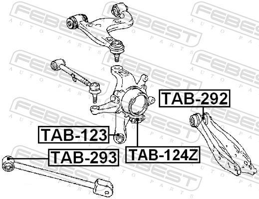 Suspensão, braço oscilante FEBEST ref. TAB-292