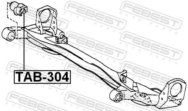 Silentblock del puente trasero FEBEST ref. TAB-304