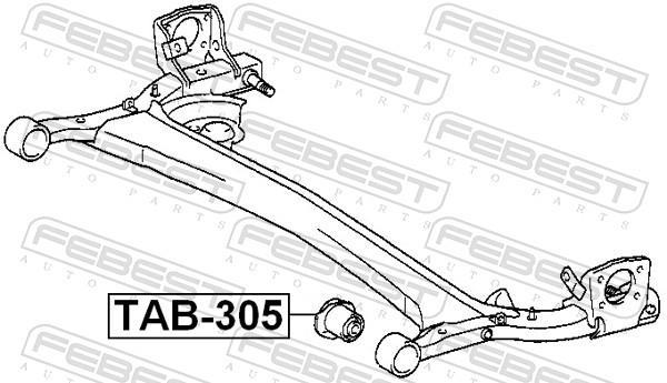Silentblock del puente trasero FEBEST ref. TAB-305