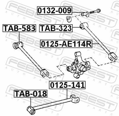 Silent bloc de suspension FEBEST ref. TAB-323